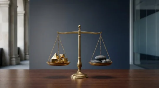 Professional investor analyzing balanced portfolio strategy with growth charts and risk metrics