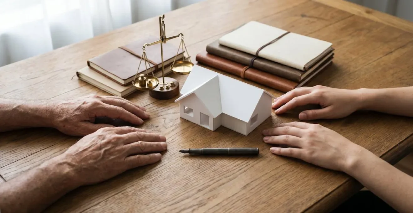 Family financial planning scene with multi-generational elements representing UK inheritance tax strategy