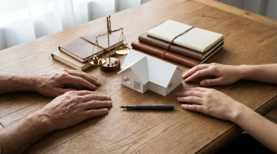 Family financial planning scene with multi-generational elements representing UK inheritance tax strategy