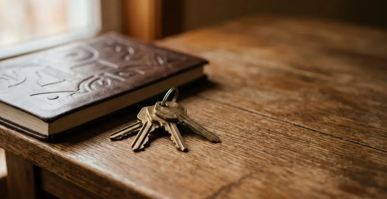 Homeowner contemplating financial decision with symbolic representation of home equity access